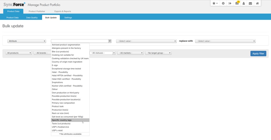 Why are some fields missing in the bulk update module?